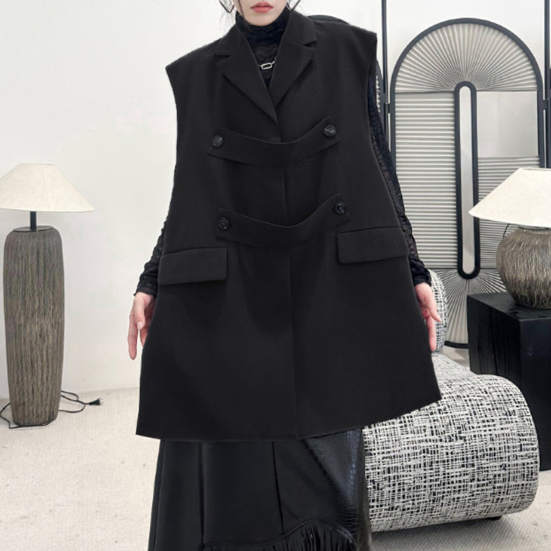 Sleeveless Loose Suit Vest Jacket