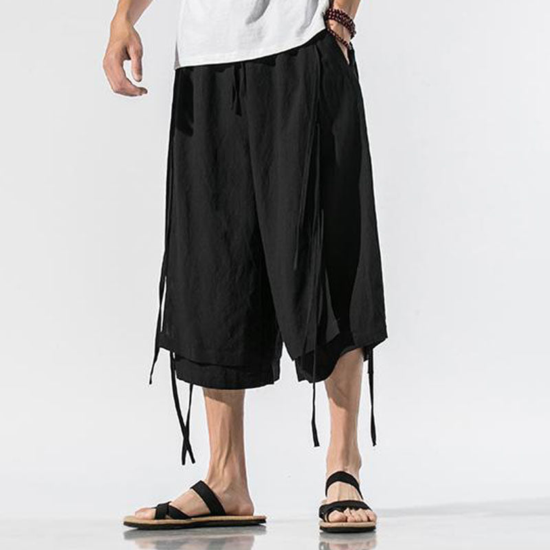 Summer Loose Wide Leg Cropped Pants