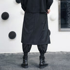 Dark Irregular Multi-layer Wide-leg Pants