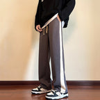 Striped Straight Loose Wide-leg Casual Pants