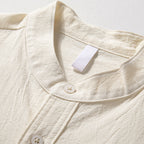 Vintage Stand Collar Loose Shirt