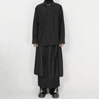 Black Asymmetrical Loose Long-sleeved Shirt