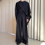 Loose Casual Irregular Shawl Long-sleeved Shirt