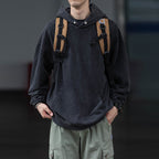 Retro Hooded Loose Casual Sweatshirt