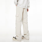 American Loose Straight Drape Wide Leg Large Pocket Casual Pants