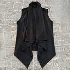 Irregular Shoulder Ice Silk Sleeveless Vest