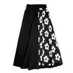 Dark Jacquard Double Panel Skirt