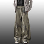Wrinkled American Tie-Dye Loose Pants