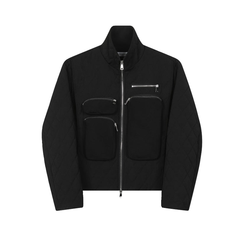 Stand Collar Three-dimensional Multi-pocket Jacket