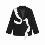 Ribbon Patchwork Blazer