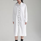 Single Breasted Shirt Collar Dress
