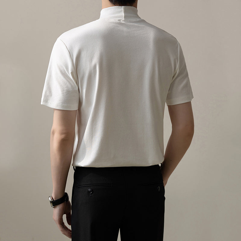 Casual Breathable Slim Fit Solid Color T-shirt