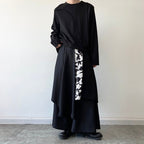 Multi-layered Floral-paneled Culottes Hakama Pants