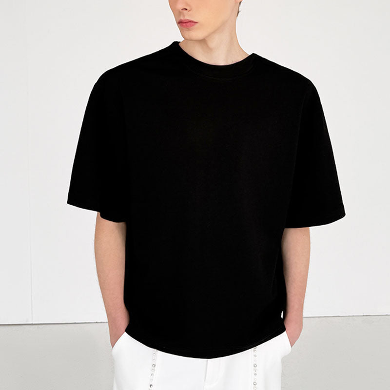 Scarf Ribbon Silhouette Short Sleeves T-shirt