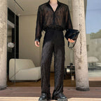 Stage Tassels Sequins Tops Pants Suits