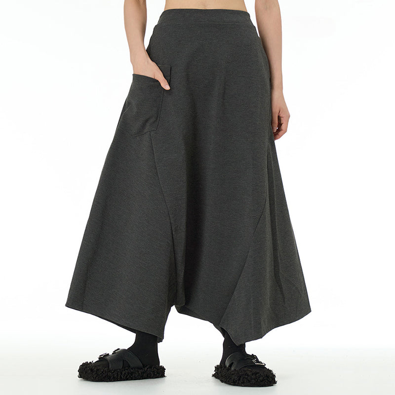 Loose Casual Wide-leg Crotch Pants