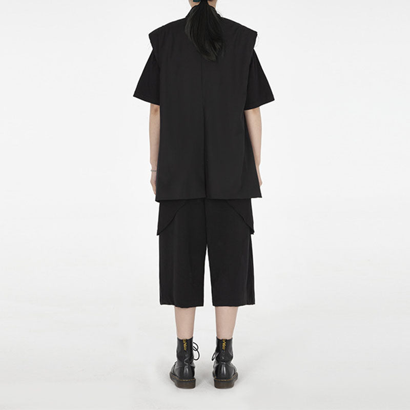 Sleeveless Suit Vest Top