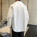 Detachable Double Collar Long Sleeve Shirt
