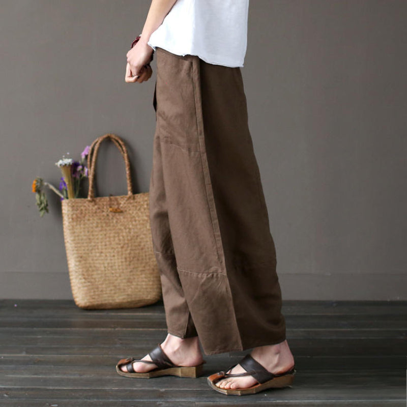 Casual Wide-leg Loose Linen Harem Pants
