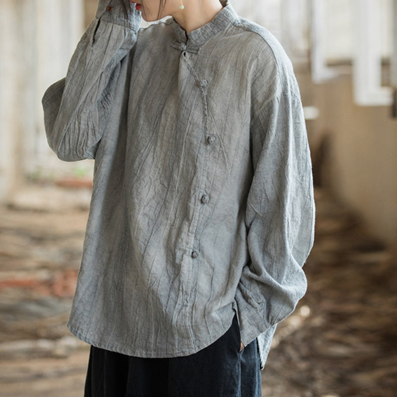 Tie-Dye Loose Button Shirt