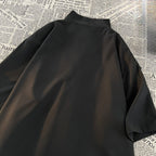 Ice Silk Retro Irregular Loose Short-sleeved Shirt