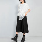 Asymmetric Round Neck Loose Fake Two-piece T-shirt