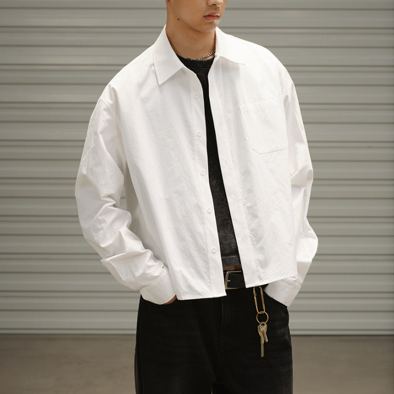 Vintage Pocket Loose Long Sleeve Shirt