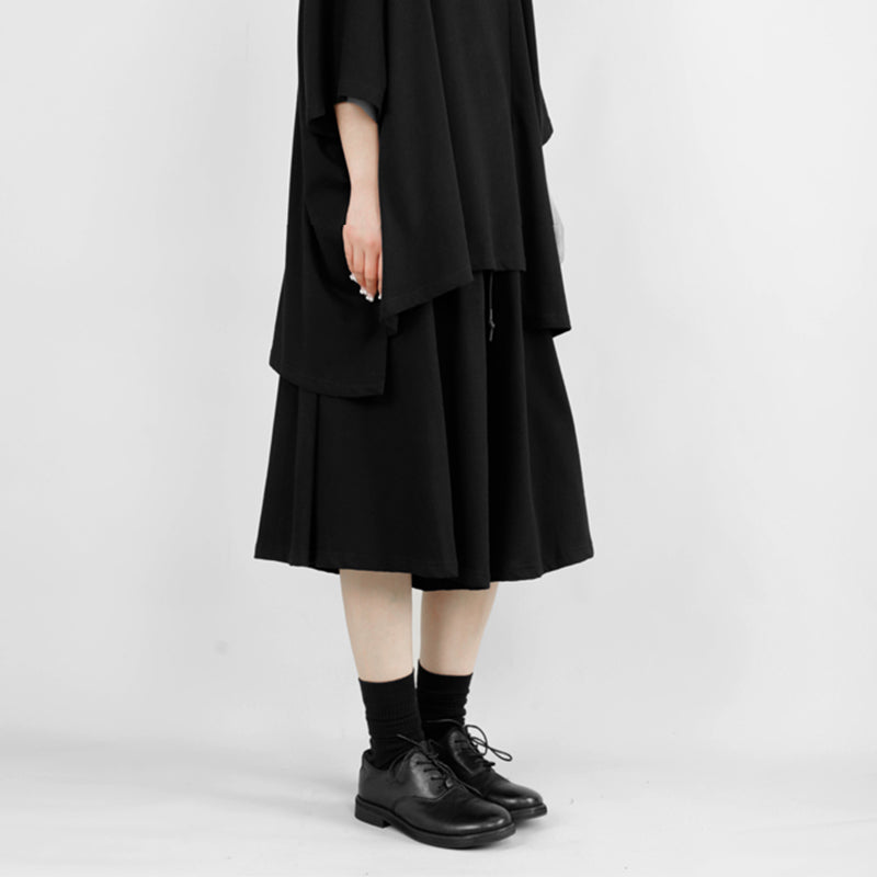 Casual Loose-fitting Wide-leg Cropped Trousers