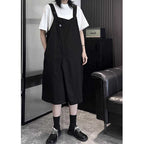Solid Color Loose Casual Wide-leg Overalls