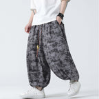 Loose Zen Embroidered Wide Leg Pants