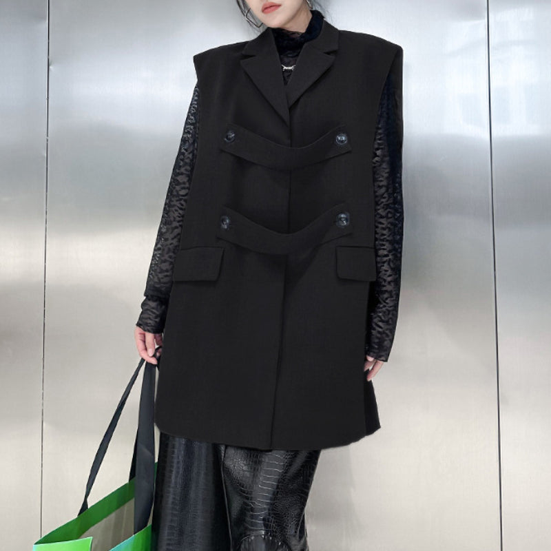 Sleeveless Loose Suit Vest Jacket