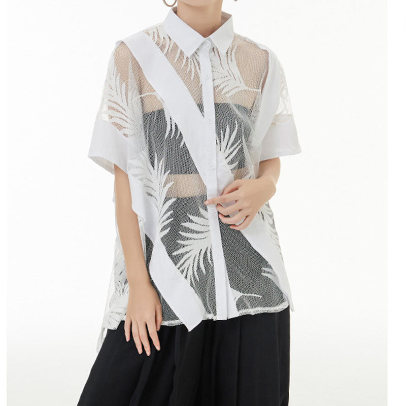 Vintage Lace Panel Shirt