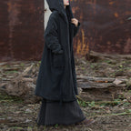 Thickened Warm Hooded Mid-length Cotton Coat