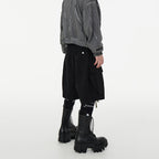 Dark Drawstring Cargo Pocket Three-dimensional Loose Shorts