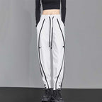 Elastic Waist Drawstring Harem Pants