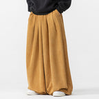 Corduroy Straight Wide-leg Harem Pants