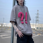 Symbol Graphic Crew Neck Casual T-shirt