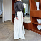 Straight Loose Double Layer Pleated Culottes