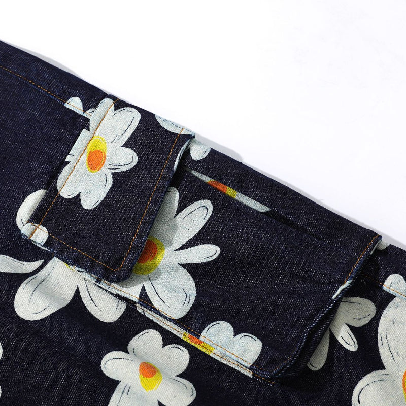 Daisy Loose Wide Leg Capri Pants