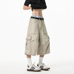 American Loose Straight Knee-length Casual Pants