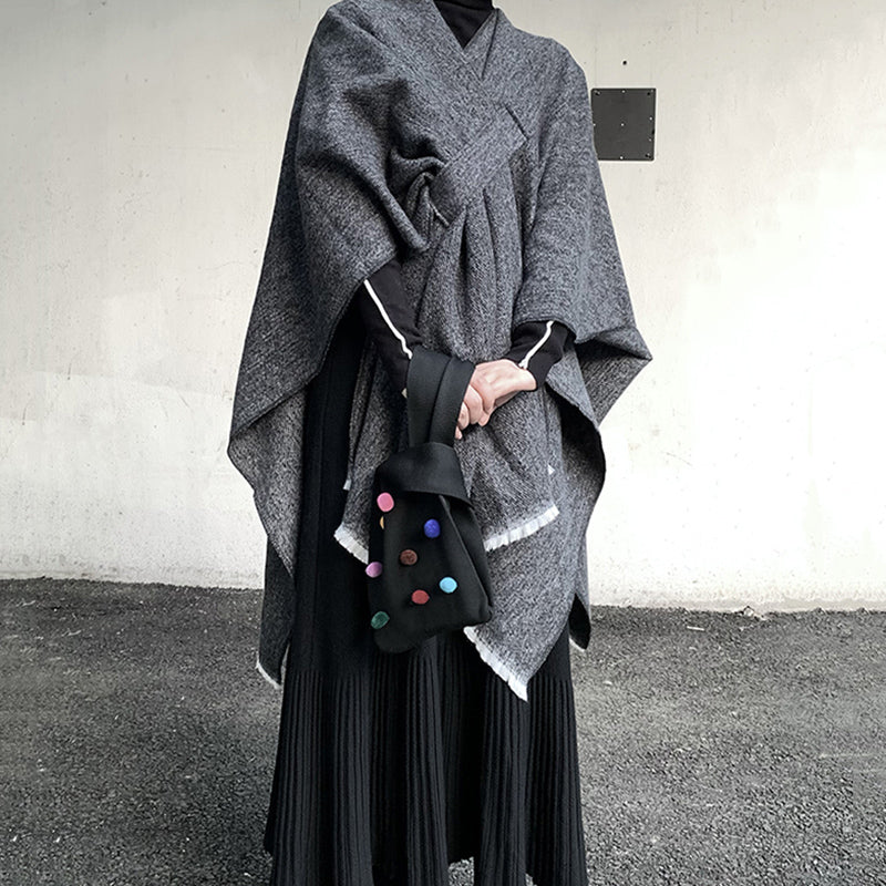 Retro Shawl Cape Coat