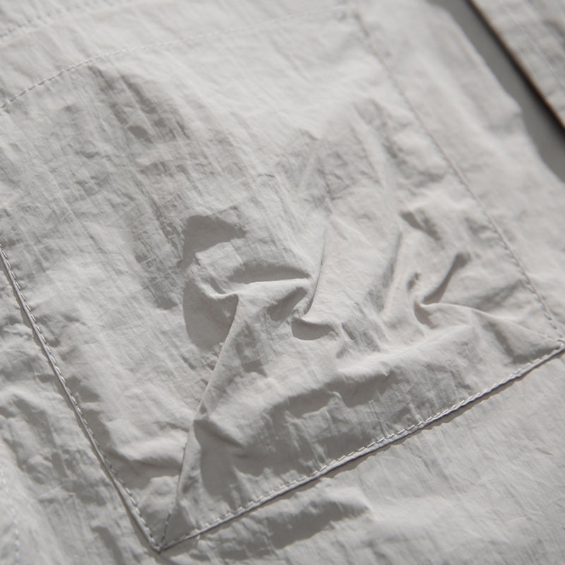 Japanese Retro Multi-pocket Patchwork Loose T-shirt