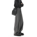 Straight Wide-leg Draped Trousers