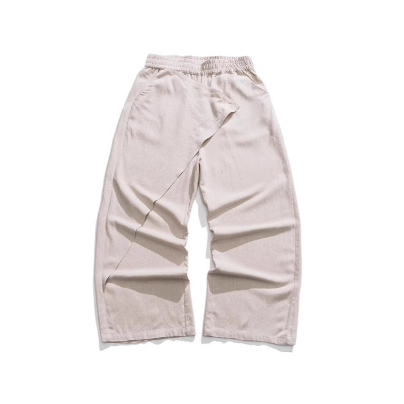 Irregular Retro Casual Trousers
