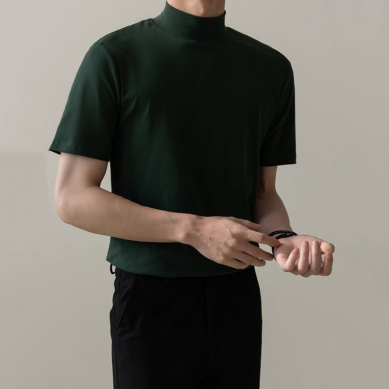 Casual Breathable Slim Fit Solid Color T-shirt