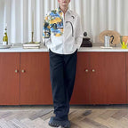 French Oil Painting Patchwork Shirt