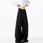 Draped Wide Leg Loose Straight Suit Pants