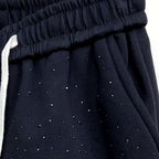 Starry Rhinestone Cuffed Sweatpants