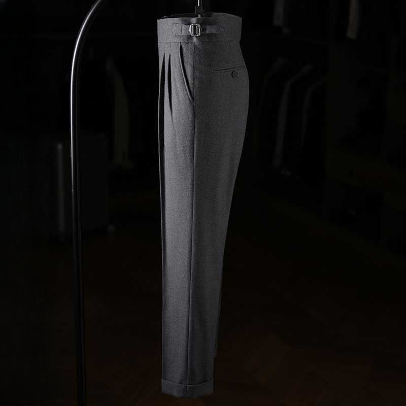 Italian Casual Paris Buckle Straight Business Trousers