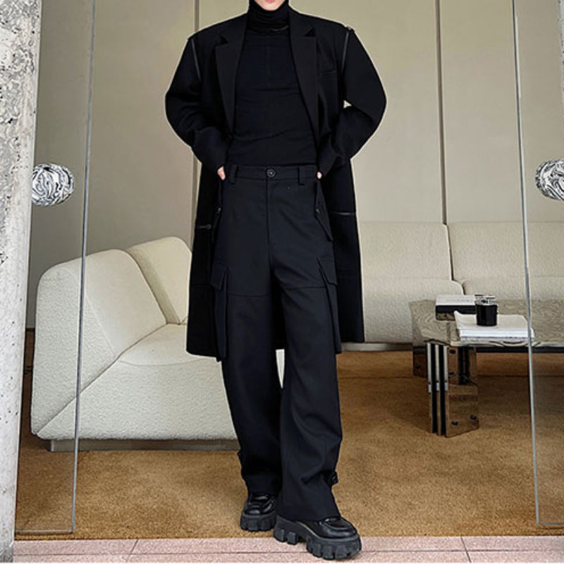 Deconstructed Multi-zip Detachable Trench Coat